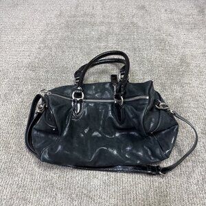 Cole Haan Shoulder Bag Black Leather Women's Size Large